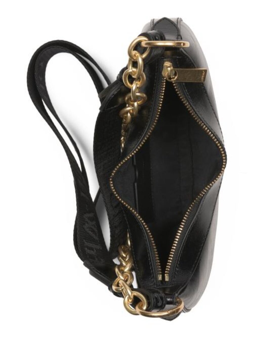 OFF WHITE Leather Hemisphere Hobo With Logo Hardware And Chain Strap - Picture 2 of 5